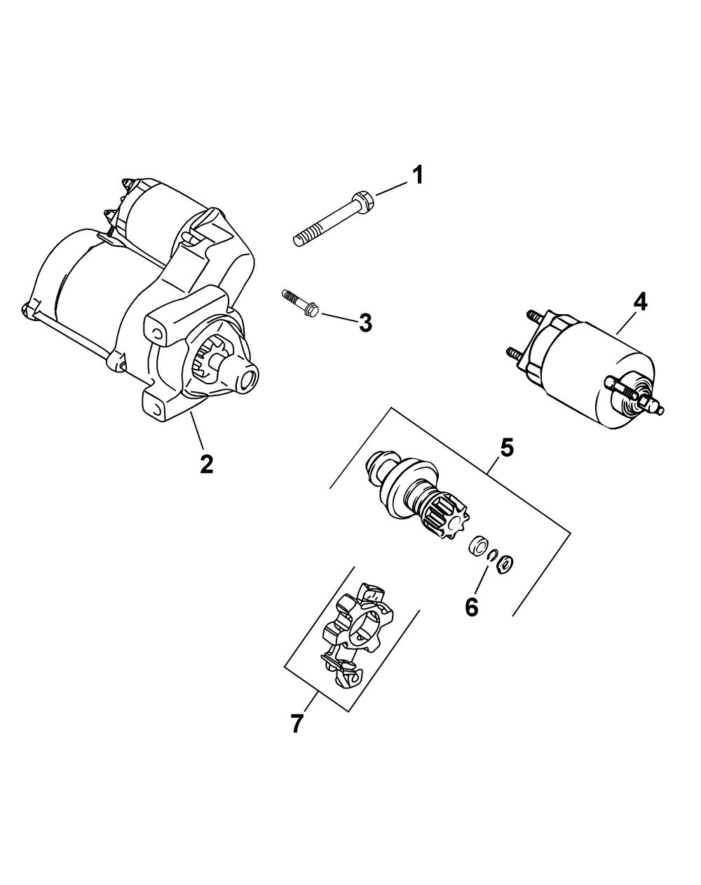 Engine Starting System Diagram and Parts List for 46D 4X4-37ACD710 Cub Cadet Lawn Tractor Accessories